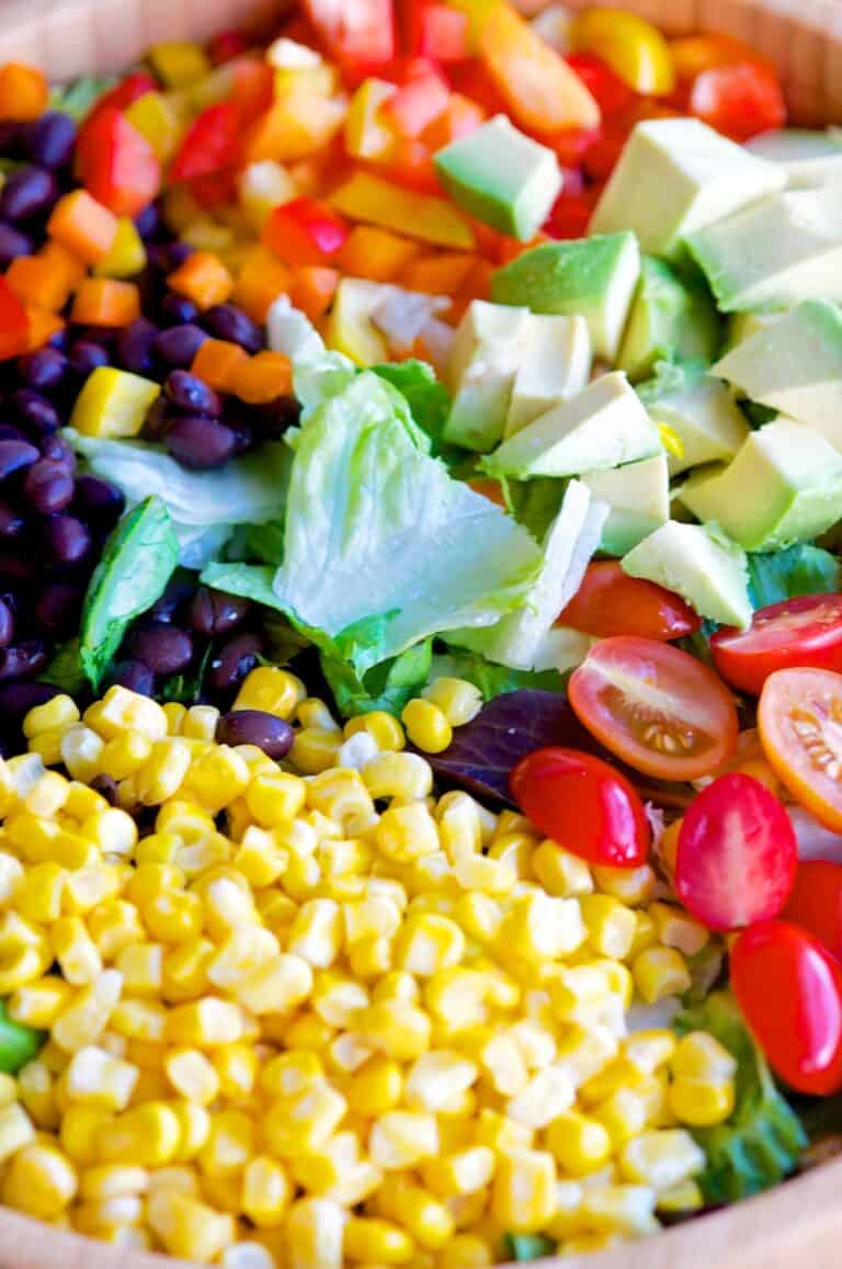 Southwest Chipotle Salad with Homemade Tortilla Strips - Aberdeen's Kitchen