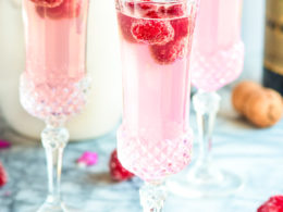 Lemon Raspberry Mimosa - Cashmere & Cocktails