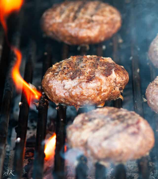 Caramelized Onion Blue Cheese Burgers - Aberdeen's Kitchen