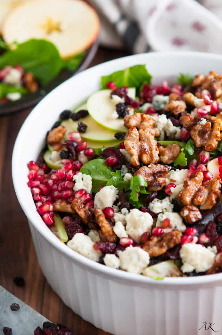 Autumn Apple and Pomegranate Salad with Homemade Candied Walnuts ...