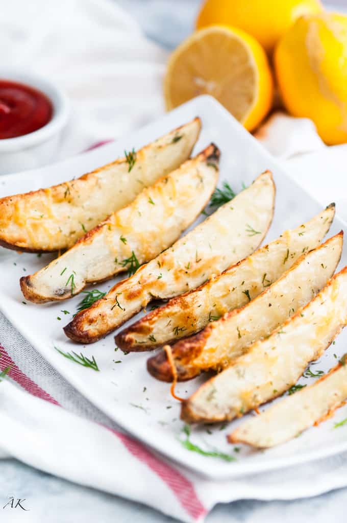 Roasted Parmesan Dill Potato Wedges Aberdeen S Kitchen