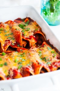 Red Chicken Enchiladas