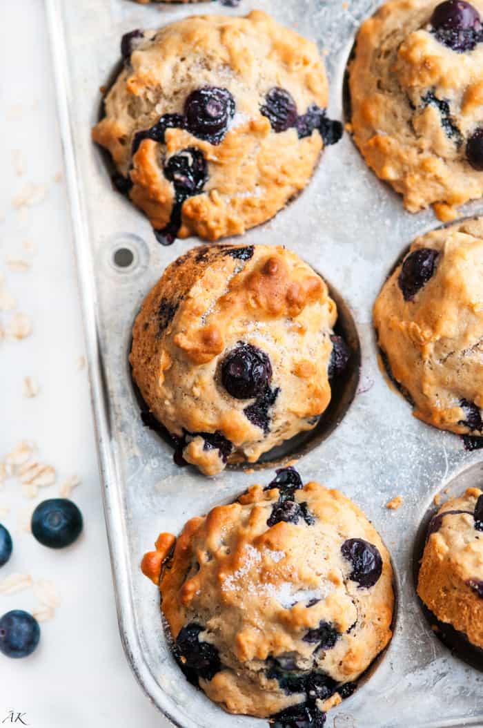 Blueberry Lemon Oat Muffins - Aberdeen's Kitchen