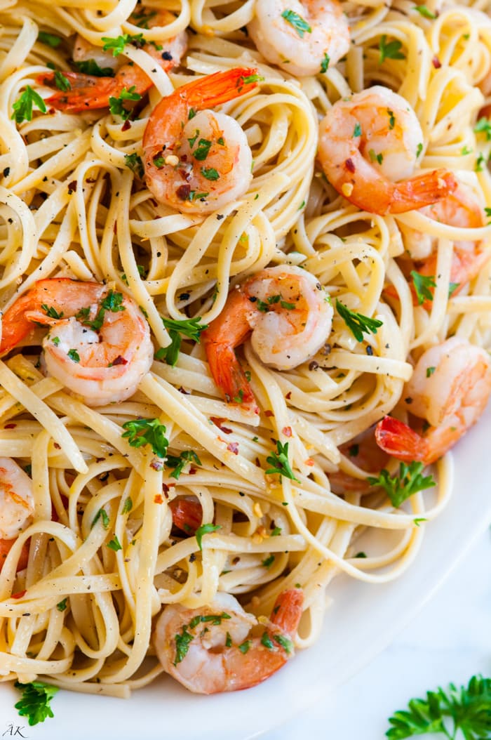 Shrimp Scampi Linguini - Aberdeen's Kitchen