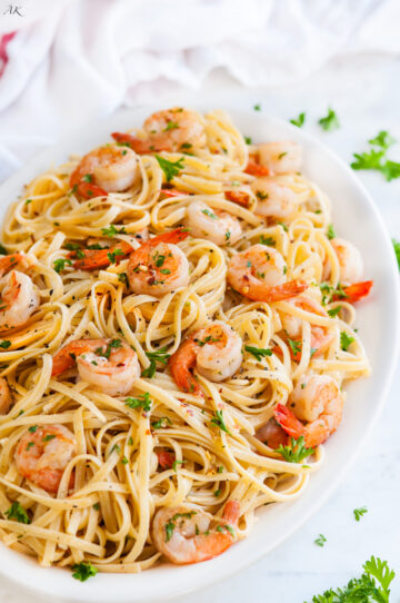 Shrimp Scampi Linguini - Aberdeen's Kitchen