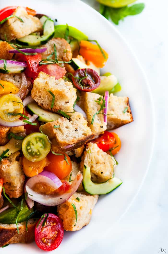 Heirloom Tomato Panzanella Salad - Aberdeen's Kitchen