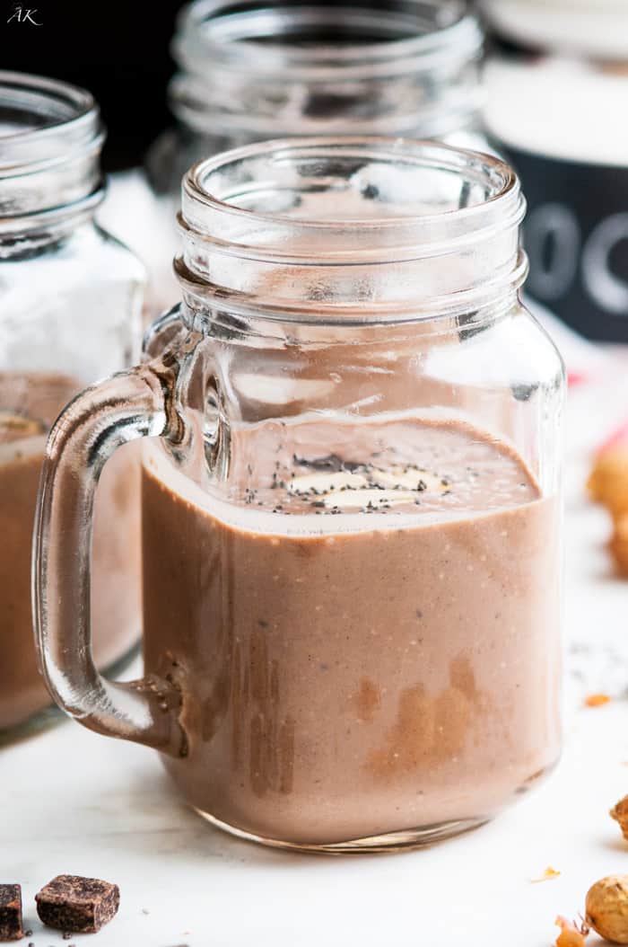 Healthy Chocolate Banana Peanut Butter Protein Shake - Aberdeen's Kitchen