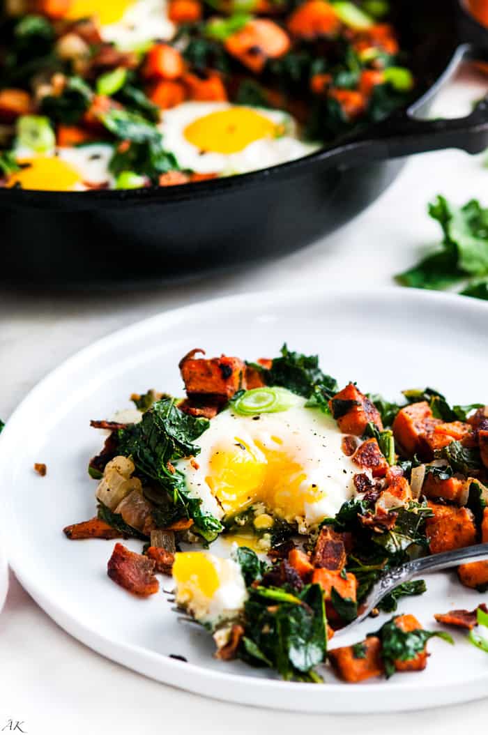 Skillet Sweet Potato Kale Hash - Aberdeen's Kitchen