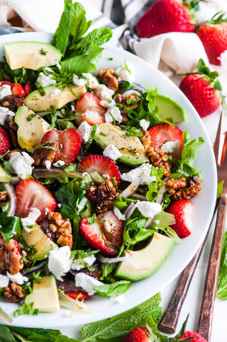 Strawberry Mint Avocado Salad - Aberdeen's Kitchen