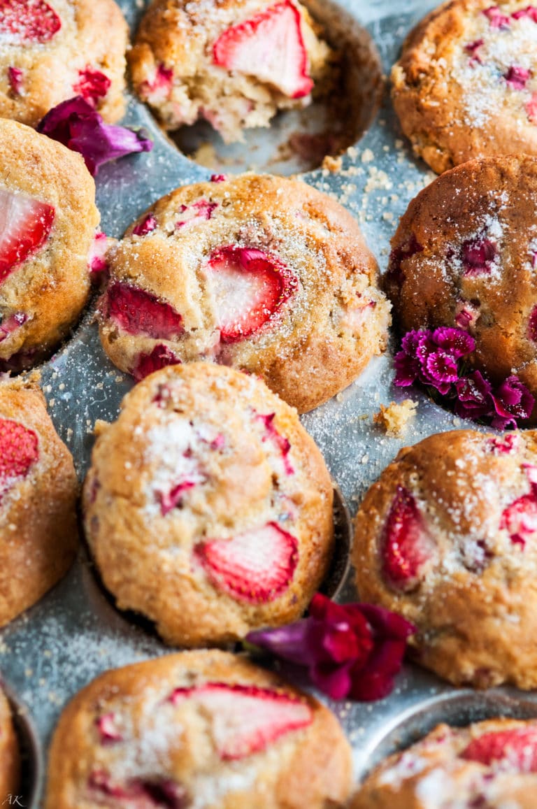 Easy Strawberry Rhubarb Muffins - Aberdeen's Kitchen