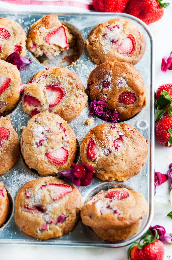 Easy Strawberry Rhubarb Muffins - Aberdeen's Kitchen