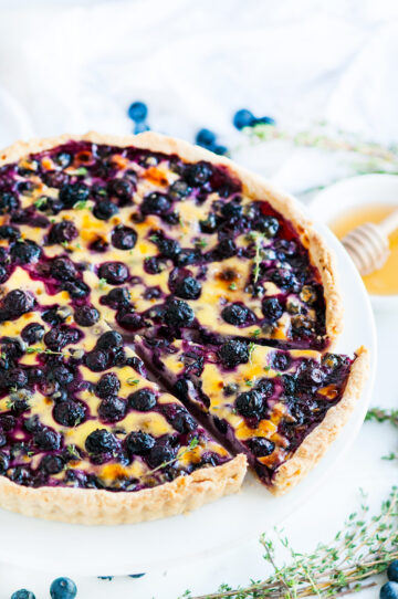 Honey Blueberry Yogurt Custard Tart - Aberdeen's Kitchen