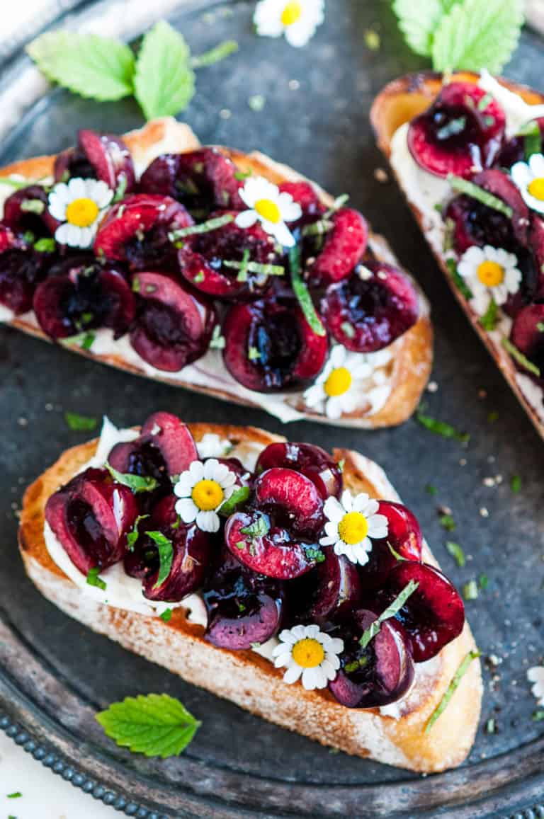 Cherry Mascarpone Breakfast Toast - Aberdeen's Kitchen