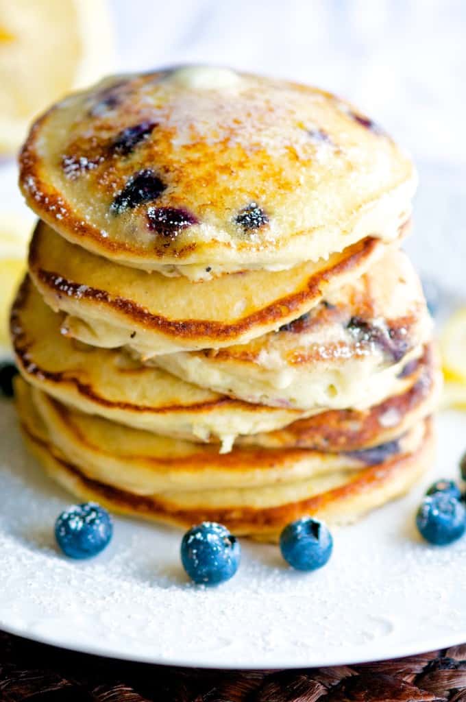 Lemon Ricotta Blueberry Pancakes - Aberdeen's Kitchen