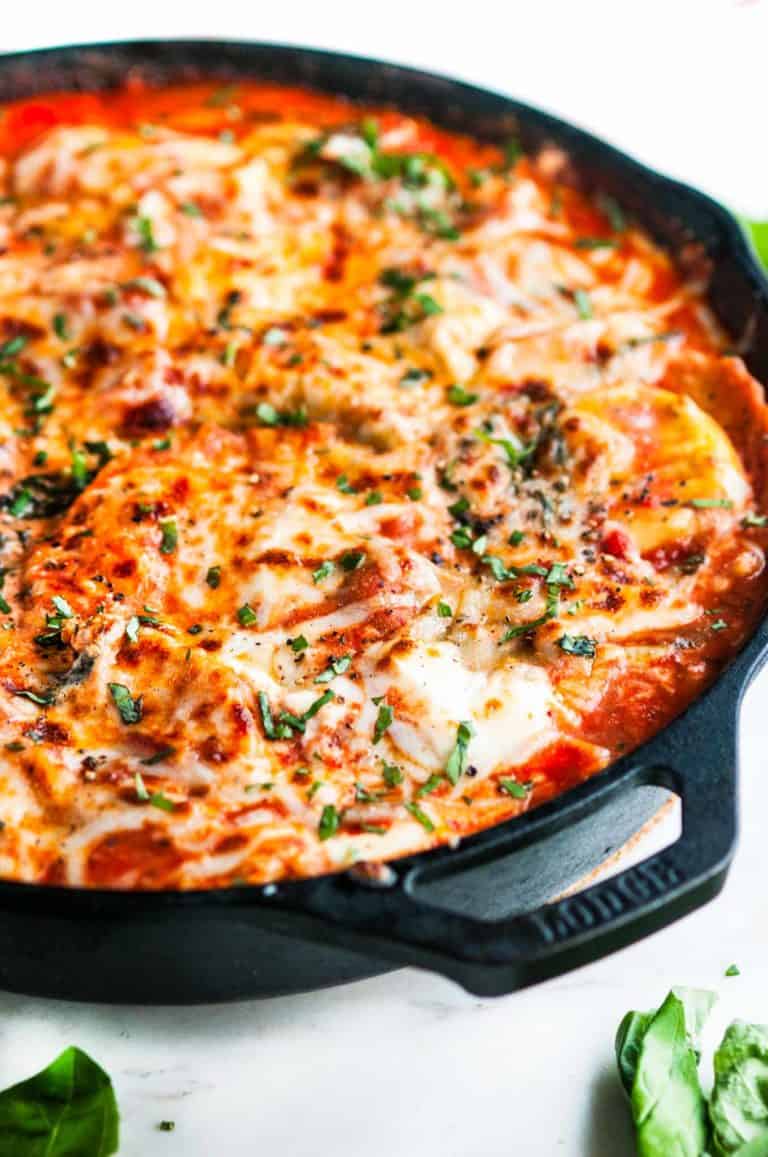 One Pot Skillet Ravioli Lasagna With Spinach And Kale Aberdeen S Kitchen