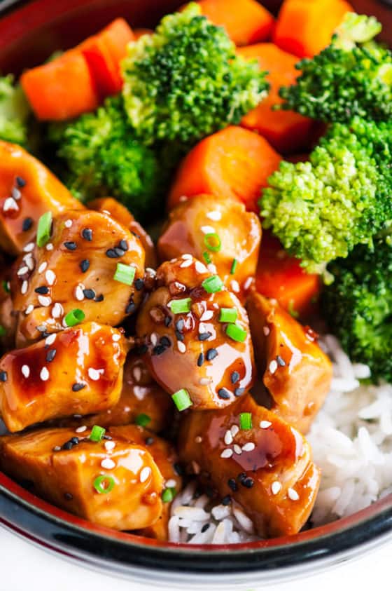 Chicken Teriyaki Bowls With Homemade Sauce Aberdeens Kitchen