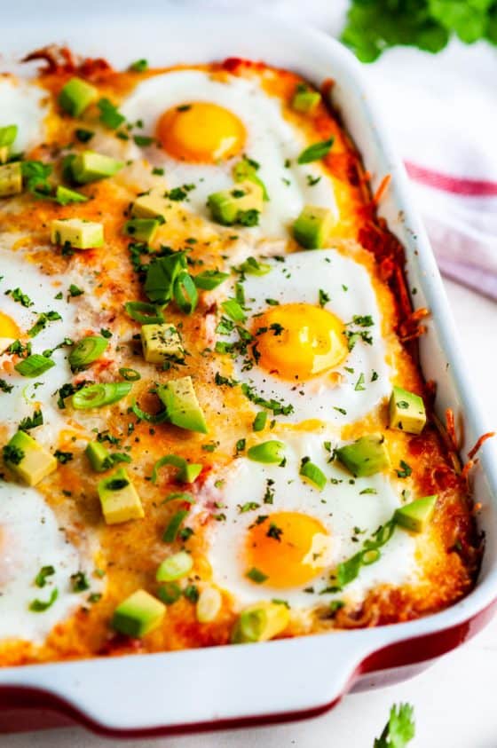 Cheesy Baked Huevos Rancheros Casserole - Aberdeen's Kitchen