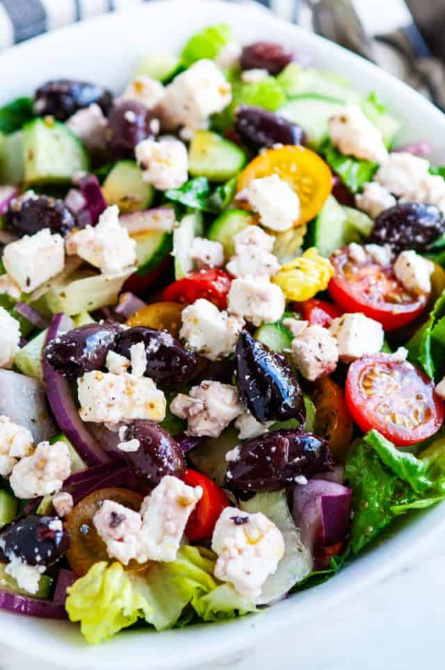 Greek Salad with Homemade Vinaigrette - Aberdeen's Kitchen