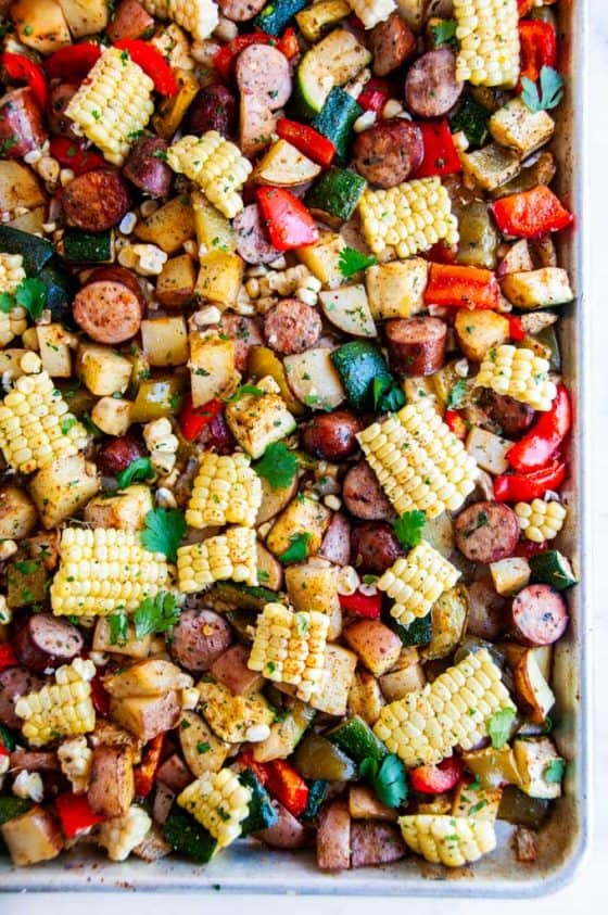 Healthy Sheet Pan Sausage and Veggies - Aberdeen's Kitchen