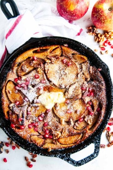 Chai Spice Apple Dutch Baby With Honey Butter - Aberdeen's Kitchen