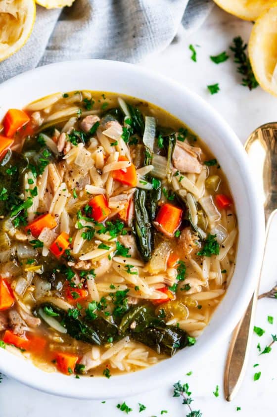 Lemon Chicken Orzo Soup - Aberdeen's Kitchen