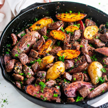 Skillet Garlic Butter Steak and Potatoes - Aberdeen's Kitchen