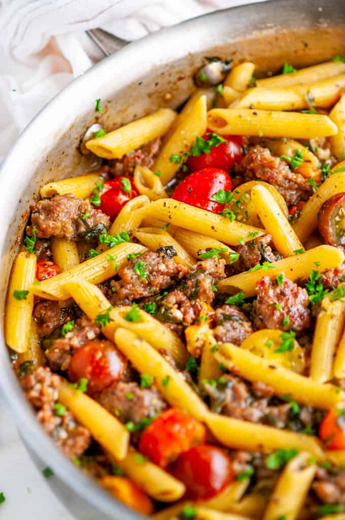 One-Pot Pasta With Sausage and Spinach Recipe - NYT Cooking