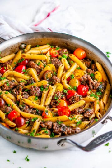 One Pot Sausage Spinach Pasta - Aberdeen's Kitchen