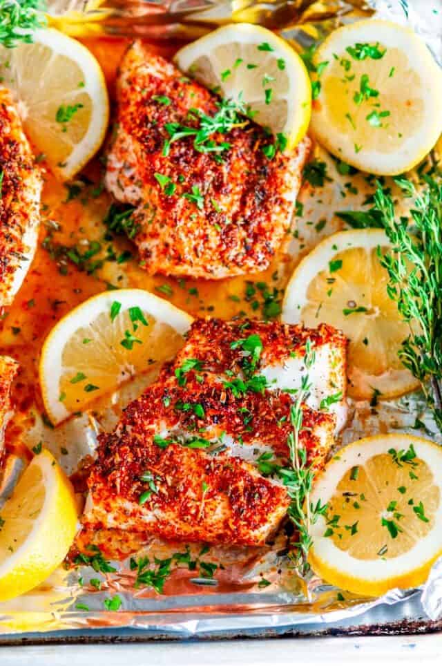 Sheet Pan Paprika Parmesan Cod with Broccoli - Aberdeen's Kitchen