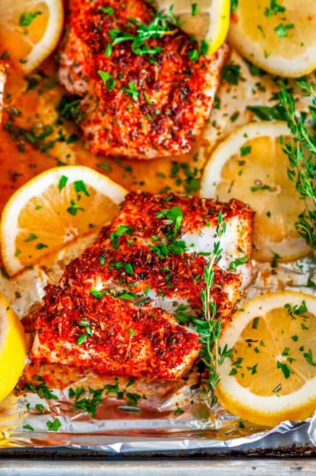 Sheet Pan Paprika Parmesan Cod with Broccoli - Aberdeen's Kitchen