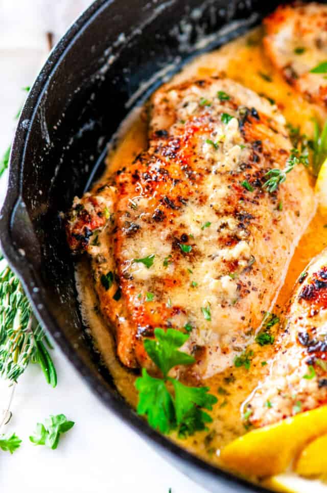 Skillet Lemon Garlic Butter Chicken - Aberdeen's Kitchen