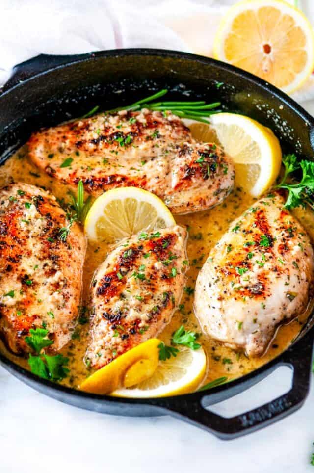 Skillet Lemon Garlic Butter Chicken - Aberdeen's Kitchen