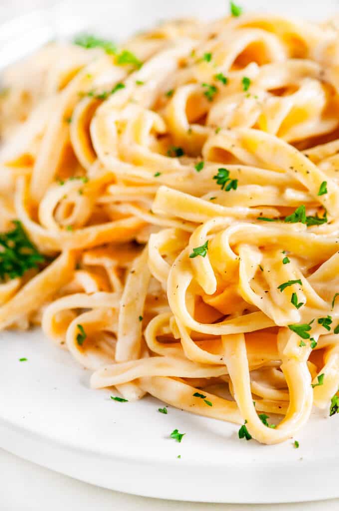 Weight Watchers Skinny Pasta Review & Fettuccine Alfredo Recipe