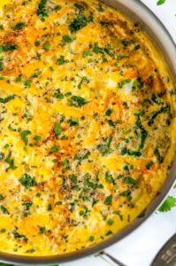 Swiss Cheese Cauliflower Frittata - Aberdeen's Kitchen