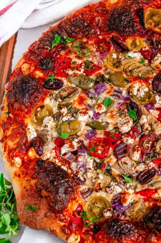 Vegetarian Greek Pizza - Aberdeen's Kitchen