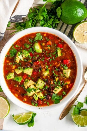 Black Bean Tortilla Soup - Aberdeen's Kitchen