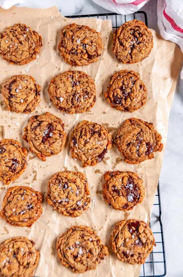 Brown Butter Chocolate Chunk Toffee Cookies - Aberdeen's Kitchen