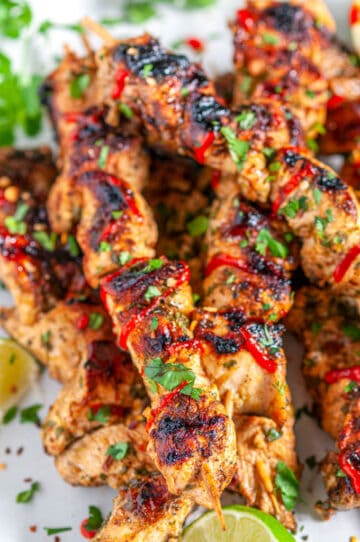 Grilled Lime Chicken Skewers - Aberdeen's Kitchen