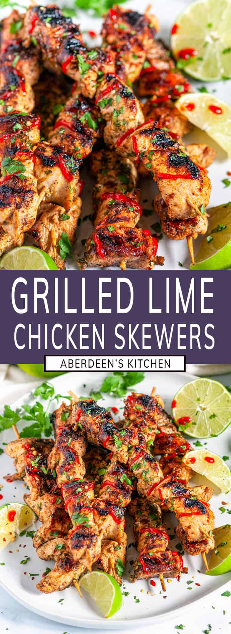 Grilled Lime Chicken Skewers - Aberdeen's Kitchen