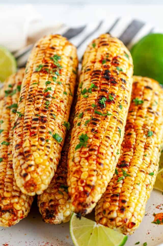 Grilled Chili Lime Honey Butter Corn On The Cob - Aberdeen's Kitchen