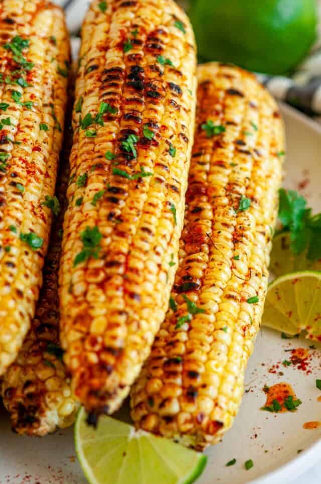 Grilled Chili Lime Honey Butter Corn on the Cob - Aberdeen's Kitchen