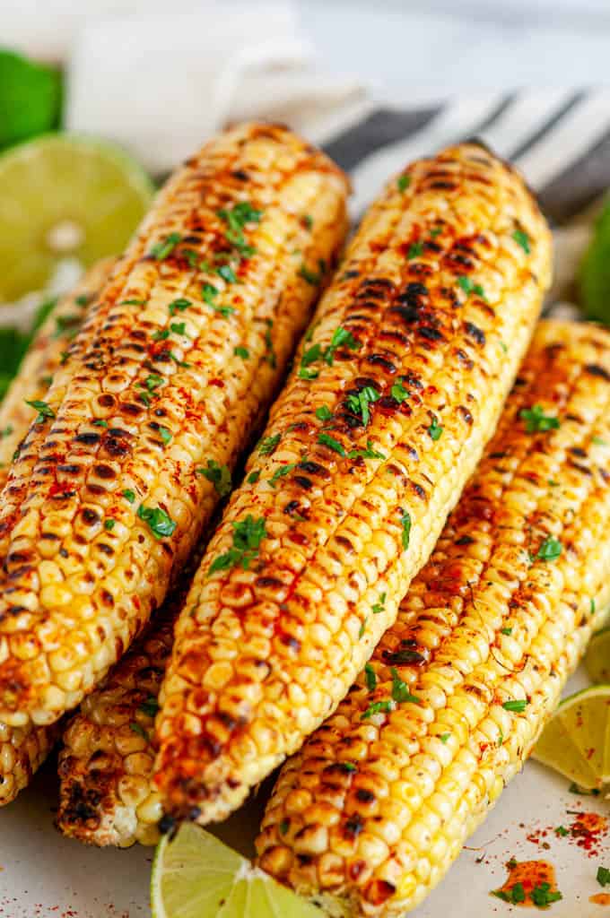 Grilled Chili Lime Honey Butter Corn on the Cob - Aberdeen's Kitchen