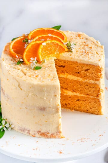 Orange Cake with Zesty Cream Cheese Frosting - Aberdeen's Kitchen