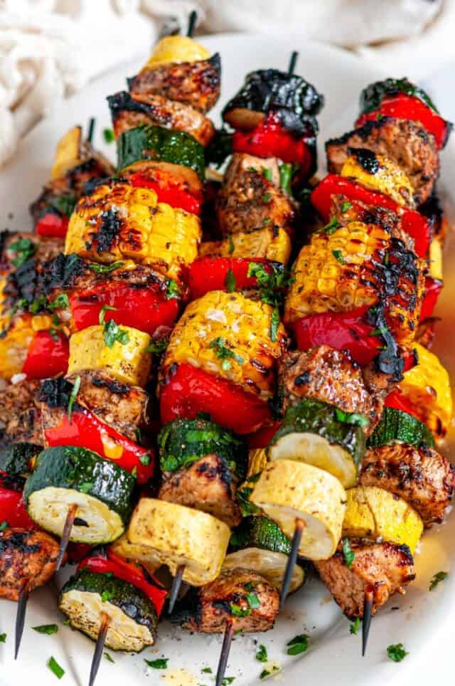 Balsamic Chicken Vegetable Kabobs - Aberdeen's Kitchen