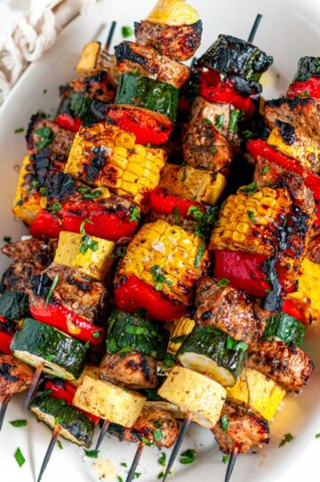 Balsamic Chicken Vegetable Kabobs - Aberdeen's Kitchen