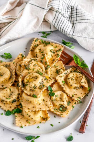 Herbed Three Cheese Homemade Ravioli - Aberdeen's Kitchen