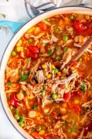 Loaded Chicken Hominy Soup (Chicken Pozole) - Aberdeen's Kitchen