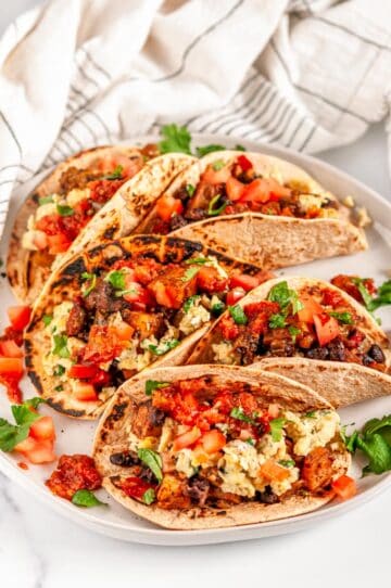 Loaded Vegetarian Breakfast Tacos - Aberdeen's Kitchen