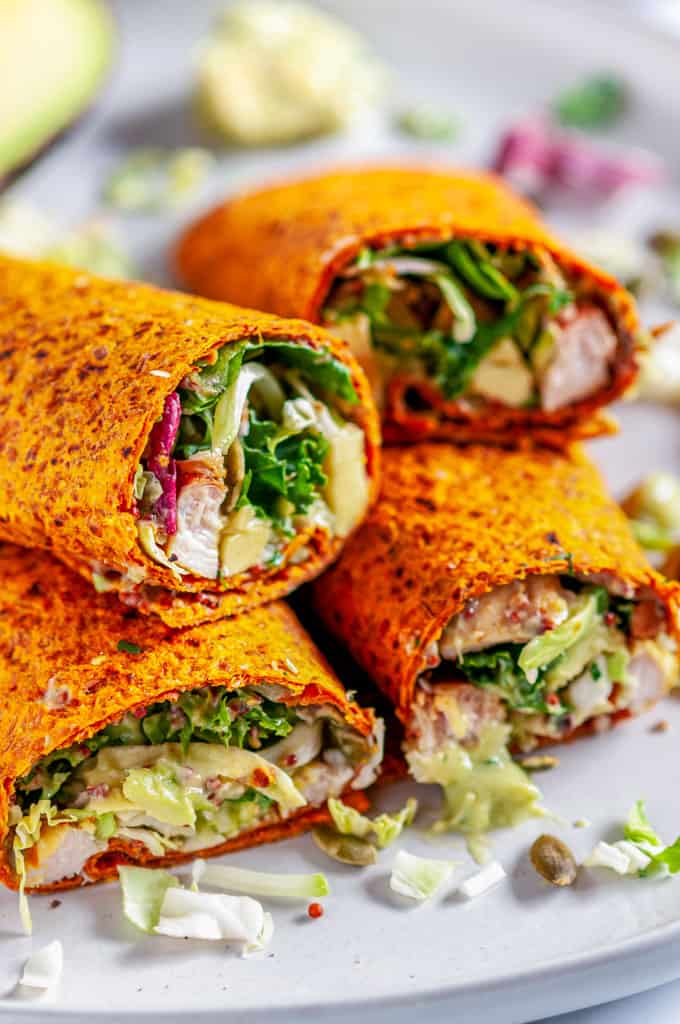 Healthy Chicken Avocado Wraps - Veronika's Kitchen