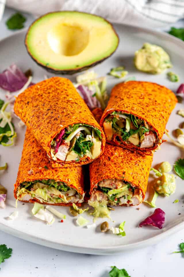 Healthy Chicken Avocado Wraps - Aberdeen's Kitchen